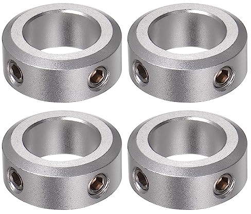 QUARKZMAN 4pcs Bague de Réglage Bague Arrêt d'axe Butée Arbre Collier 16mm Alésage Aluminium Alliage 26mm OD, 10mm Largeur pour Roue Brouette Pont Boîte Vitesses CNC