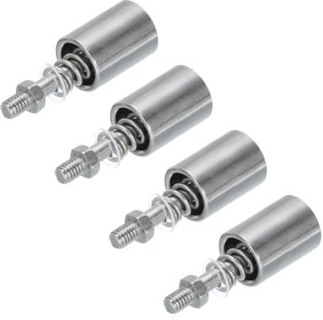 sourcing map CPU Water Cooling Head Screw M4 CPU Fixing Screws Iron Silver with 4Spring 4Gasket for PC Computer Water Cooling Block Screws