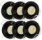 yeerockal 6 Stück Mini Einbaustrahler Set, 3W Klein Spots mit Trafo(Austauschbar) Aluminium Außengehäuse LED fest verbaut Einbauspots per Glasraum Balkon DIY Decken Möbel Beleuchtung (Schwarz)