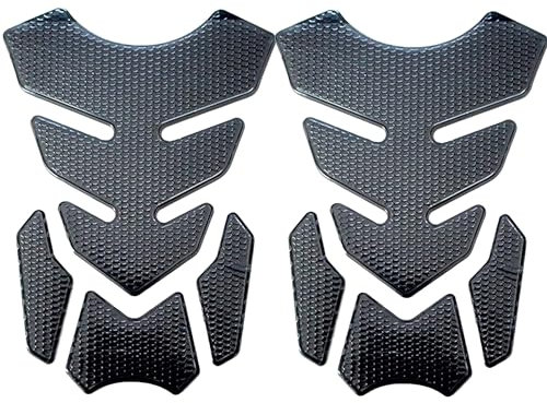 QIUMING 2 piezas Adhesivo protección goma depósito moto Adhesivo para tapa de depósito de combustible Protector Universal de La Almohadilla del Tanque de La Motociclet para Motocicleta (Negro)