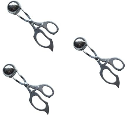 PRETYZOOM 3St Silikonform Fleisch Baller Obstkuchen Kekse Fleischbällchen füllen Clip praktischer Pelletierer aus Metall Rostfreier Stahl Ballmaschine Kuchenlöffel Schimmel