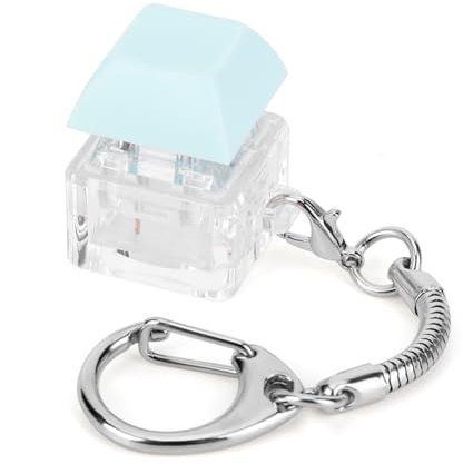 JUCHRZEY Giocattoli di decompressione for tastiera 1 tasto Tastiera meccanica Portachiavi Pulsante fai-da-te Regali antistress Tastiera Clicker Giocattolo for adulti for alleviare lo stress