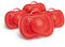 Herobility Gentle Pacifiers – Protective case – BPA-free – Large air vents – 6 – 24 months – 4-pack – Red