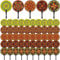 Roowest 50 Pcs African Plastic Fan African Round Handheld Fans 5 Styles Round Shaped Fans Bulk for Women Summer Wedding Birthday and African Gifts Theme Party Supplies