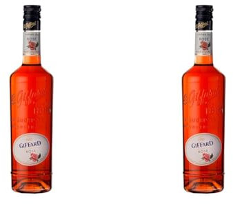 Giffard - Crème de Rose - Crème de Fruits - Recette Française - Florale et Intense - 70 Cl (Lot de 2)