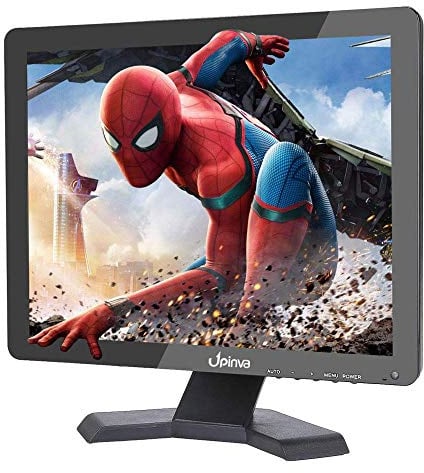 Upinva 15 Pouces L'affichage Écran de Surveillance Prend en Charge HDMI AV BNC VGA Interface d'entrée USB Affichage de la caméra Haut-Parleur intégré Résolution 1024 x 768