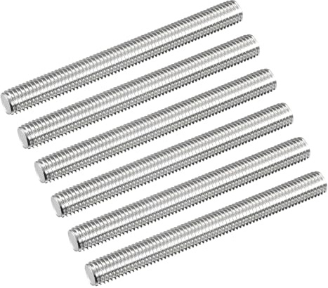 QUARKZMAN Barra Filettata M12 x 120mm Passo Filettatura 1.75mm Perni Barra Filettata in Acciaio Inox 304 Destre Completamente Filettati Aste 6 Pezzi