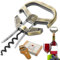 LUCYLANKER Ah So Apribottiglie per Vino, Cavatappi per Vino Antico con Custodia Portatile in Pelle, Estrattore di Sughero a Due Punte con Apribottiglie per Intenditori di Vino da Stappare (Bronzo1)