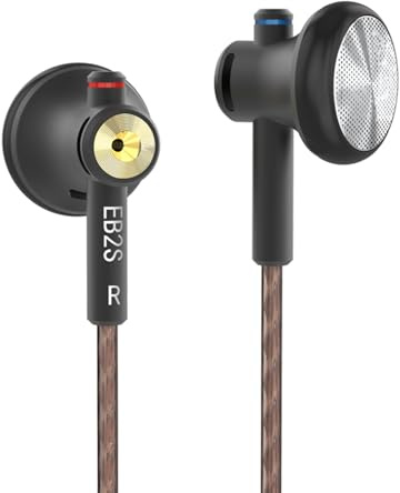 NICEHCK EB2S 4.4mm Balanced IEM,15.4mm LCP Dynamic Driver Black | 15.4mm LCP dynamic driver, CNC aluminum shell, 1.2m silver copper cable, 4.4mm balanced plug,, 6-month warranty