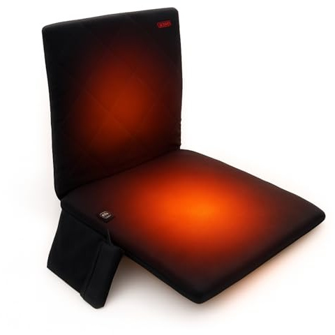 Soul & Saints Beheizbares Sitzkissen 40 x 40 cm, USB Heizauflage mit 3 Stufen für Campingstuhl, Outdoor Heizkissen tragbar & wasserabweisend für Garten, Angeln und Stadion