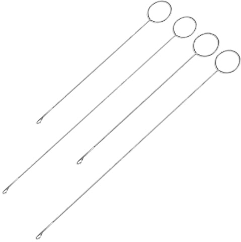 2 PCS Loop Turner Sewing Tool, 10.4 & 7 Stainless Steel Latch Hook Tool with Latch, Sewing Accessories and Tools, DIY Knitting Accessories for Fabric Belts Strips