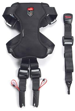 Zolux Travel Safe Auto-Sicherheitsgeschirr für Hunde, ISOFIX + Top Tether, Größe M (8-25 kg), Schwarz, 5-Punkt-verstellbar, Crash-geprüft ECE R44/R129, waschbar 30 °C