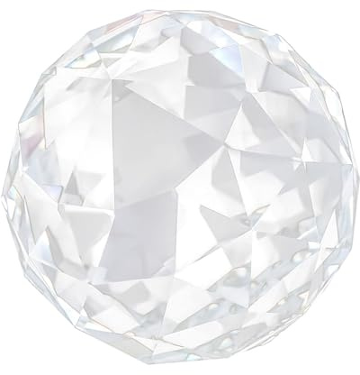 Asixxsix Prismes Boule en Verre de Cristal Transparent avec Face Taillée en Diamant pour la Décoration de la Maison et de L'hôtel, 1 Pièce de Raccords Matériels de 60mm (60MM/2,36 Pouces)