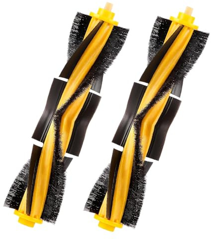 2 Stück Walzenbürsten Hauptbürste Ersatzteile mit Reinigungsbürste, Staubsauger zubehör Sets für Saugroboter Ecovacs DEEBOT OZMO 920 950 T8 AIVI Max T9 T5 N5 N7 N8+ N8 Pro DX55 DX93 DJ65 (2)