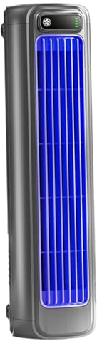 12.3 Ventilatori a torre oscillanti silenziosi, ventola di raffreddamento a 3 velocità per stanza, ventola da pavimento orizzontale/verticale, USB senza lama per camera da letto, dormitorio, cucina