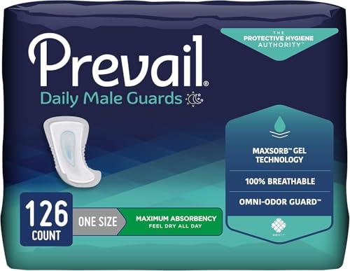 Prevail Daily Male Guards Bladder Control Pad, Incont., 12-1/2 in, 14 ct