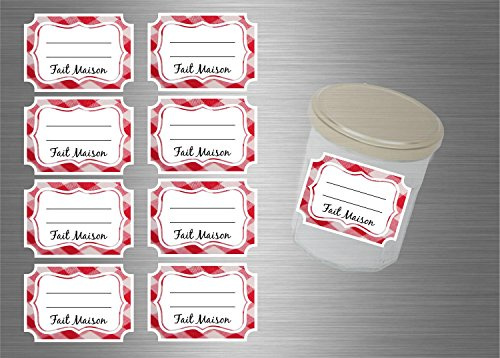Akachafactory Lot d'etiquette Autocollant Sticker Confiture conserves Pots - Lot de 96