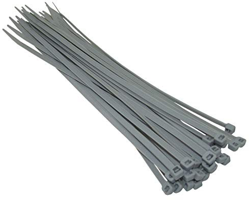 KafTon 50 Pack Grey Cable Ties (50 Pack - 200mm x 4.8mm - Grey)