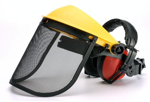 JR Visière Grillagée Relevable avec Protection Anti-Bruit pour Jardinage et Bricolage - PRT014