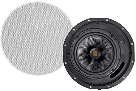 Monoprice Amber Ceiling Speakers 8-inch 2-way Carbon Fiber with Ribbon Tweeter (pair)