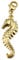 Anhänger Charm Seepferdchen Seepferd Gold 333 Einhänger Gelbgold Unisex