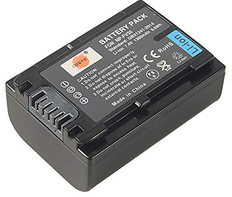 DSTE NP-FV50 Batterie Compatible pour Sony HDR-CX330 HDR-CX350E HDR-CX360E HDR-CX380 HDR-CX430V HDR-CX550E HDR-CX580E