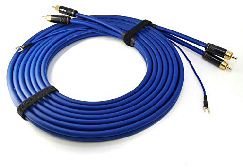 NF- Câble Phono 4m Sommer Cable 2 x 0,35mm² câble Audio blindé avec câble de Masse Plus Long (4,1m) 1 x 0,35mm² Contacts plaqués Or | SC81-K3-0400