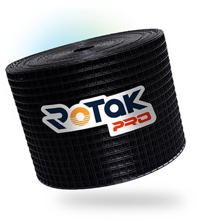 RoTak Critter Guard PRO | 6in x 100ft Solar Panel Bird Prevention Roll Kit with 60 Fastener Clips | Heavy Duty Galvanized Black PVC Coated ½ inch Wire Roll Mesh (6 PRO + 60 Clips)