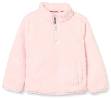 Amazon Essentials Veste Polaire Sherpa à Fermeture Éclair 1/4 Fille, Rose Clair, 3 Ans