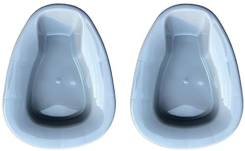 Heavy Duty Plastic Stackable Bedpan, Grey (2 Pack)