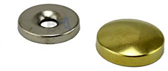 Irox Lot de 50 cache-vis 18 mm en laiton doré Épaisseur 5 mm Bouchon cache-vis 18 mm Cache-vis Or