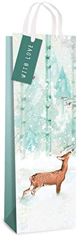 Tallon Xmas Christmas Bottle Bags (2716) - Forest Deer, Pack of 12