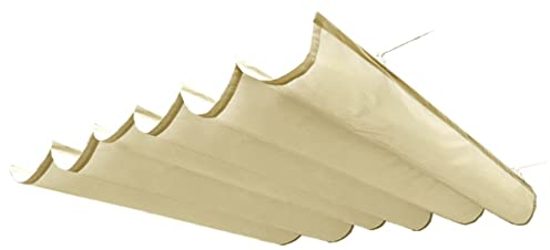 Einziehbarer Pergola-Überdachungs-Schatten, regenfest, wasserdichte Stoffabdeckung für den Außenbereich, zum Aufschieben auf Draht, aufgehängte Markise, Ersatz-Wellensegel für Holzspalier, Terrassen