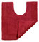 Allure Heavyweight Reversible Pedestal Toilet Mat, 100% Cotton, Super soft, Washable, Large Size 55cm x 55cm (Cranberry Red)