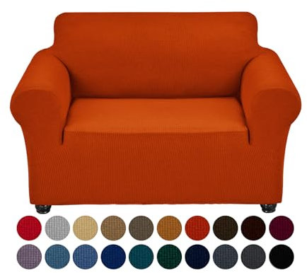 Joccun Wasserabweisende Sesselhusse, 1 Stück Stretch-Spandex-Jacquard-Sofabezug mit elastischer Unterseite, Möbelschutz für Hunde, Katzen, Kinder (Sessel, pürierter Kürbis)