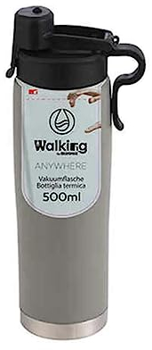 BERGNER Travel | Thermosflasche 500 ml mit Abnehmbarem Deckel | Aus Edelstahl | Isolierwand zur Temperaturerhaltung | Tropfsicherer Verschluss | Farbe Grün
