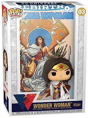 Funko Pop! Vinyl Comic Cover: Wonder Woman 80th - Wonder Woman - (Rebirth) On Throne - Vinyl-Sammelfigur - Geschenkidee - Offizielle Handelswaren - Spielzeug Für Kinder und Erwachsene