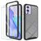 FMPCUON Hülle Kompatibel mit LG G8x ThinQ Handyhülle, 360 Grad Rundum Schutzhülle Case, Einteilige Transparent PC Cover 【Schutzfolie aus gehärtetem Glas * 2】-Schwarz