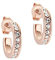 Ted Baker Seenita Mini Crystal Huggie Hoop Earrings For Women (Rose Gold/Crystal)