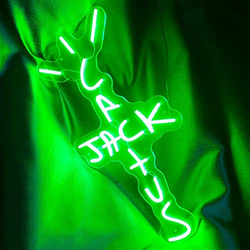 Grandi Insegne al Neon a LED per Jack Cactus, Insegne al Neon Verdi per Camera da Letto, Festa di Compleanno, Casa, Bar, Insegne al Neon Personalizzate per la Decorazione Della Parete