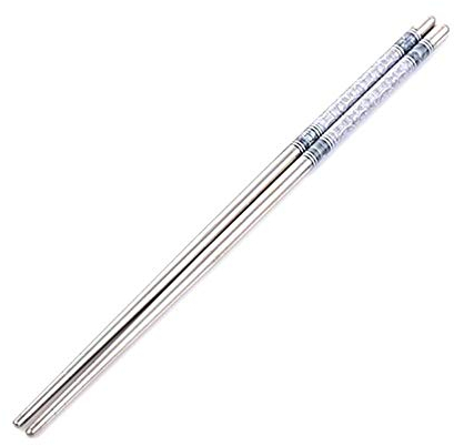 Fengtan Bacchette in metallo Bacchette in acciaio inossidabile bacchette cinesi riutilizzabili bacchette da viaggio portatili lavabili in lavastoviglie antiscivolo Chop Sticks