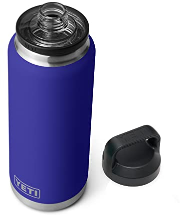 YETI Rambler 36 oz Bottle, Vacuum Insulated, Stainless Steel with Chug Cap, Offshore Blue