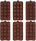 6 Stk Pralinenformen Silikon, Backformen Set Silikon zum Backen, Schokoladenform, Eiswürfelform, Fondant Kuchen Formen für Herstellung Schokolade Muffin Cupcake