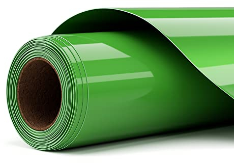 Vinilo Textil Termoadhesivo, Vinilo Textil Verde 30,5 X 305CM HTV Rollo de Vinilo Transferencia de Calor,Vinilo Textil Para DIY camisetas, bolsas, sombreros y otros tejidos,Fácil de cortar y desherbar