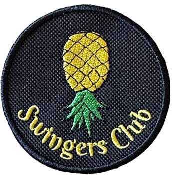 Smartbadge® Swingers Club Ananas zum Aufnähen oder Aufbügeln (A)
