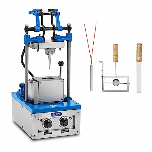 Royal Catering RC_WMS_11 - Piastra per waffle per waffle, 50-60 cialde / h 74 x 124 mm 1500 W per waffle gelato