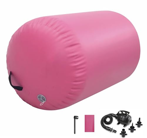 Air Rolle Turnen GymnastikMatte 60 75 90 CM Aufblasbare Air Barrel Gymnastik Tumbling Matte mit Pumpe für Handfeder Hinten Training/Heimgebrauch/Yoga/Fitness