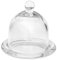 MUCKLILY Clear Glass Cake Tray with Dome Cover, Round Cupcake Dessert Fruits Display Stand, Transparent, 9.5 Inches, Ideal for Home Parties and Festive Decorations