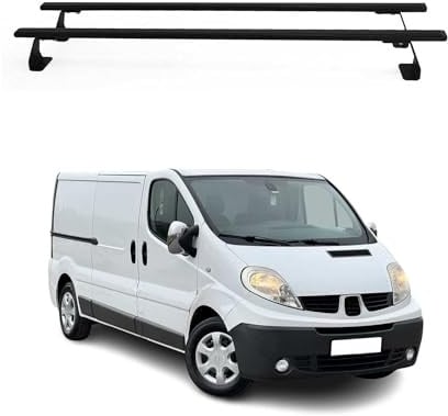 OMAC Dachträger für Nissan Primastar 2001-2014 Stahl 2 Stangen Schwarz | Heavy Duty Ausführung, Querträger, Grundträger