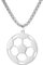 Dreamtimes Fußball Halskette für Frauen Männer Sport Ball Anhänger Halskette Fußball Halskette Trendy Sport Fan Schmuck Kollektion Geschenk für Sportler Freunde (Silber-Groß)